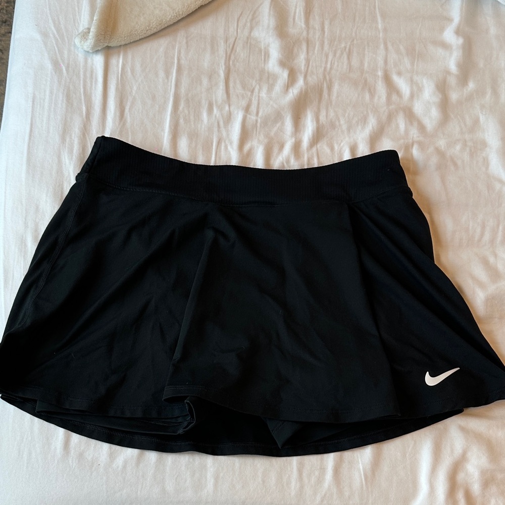 Nike Women's Black Skort with White Logo (built in shorts)